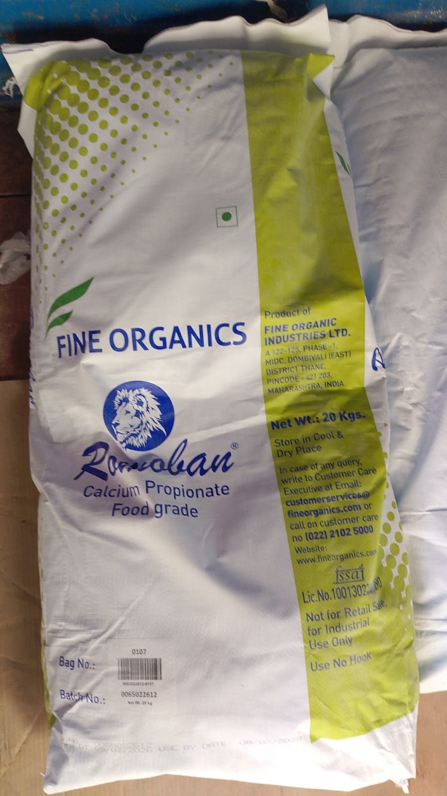 Calcium Propionate Romoban Fine Organics